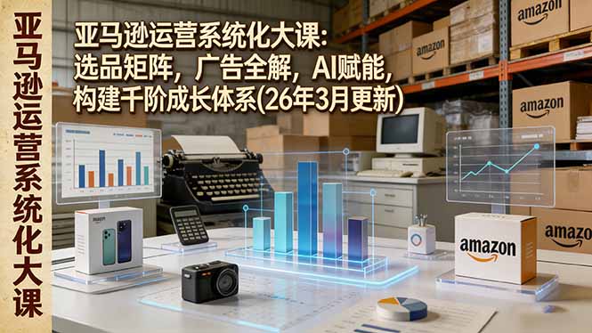 亚马逊运营系统化大课：选品矩阵，广告全解，AI赋能，构建千阶成长体系(26年3月更新-好运多多