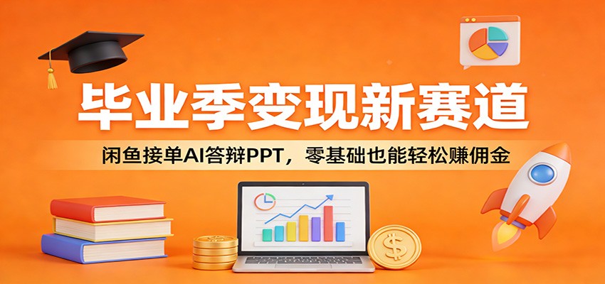 毕业季变现新赛道：闲鱼接单AI答辩PPT，零基础也能轻松赚佣金-好运多多