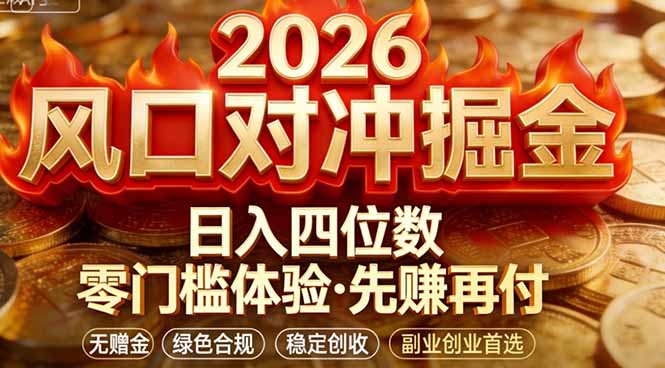 2026美金对冲套利，无赠金对冲策略保驾护航，低门槛易上手实操。单人单日收益2000+-好运多多