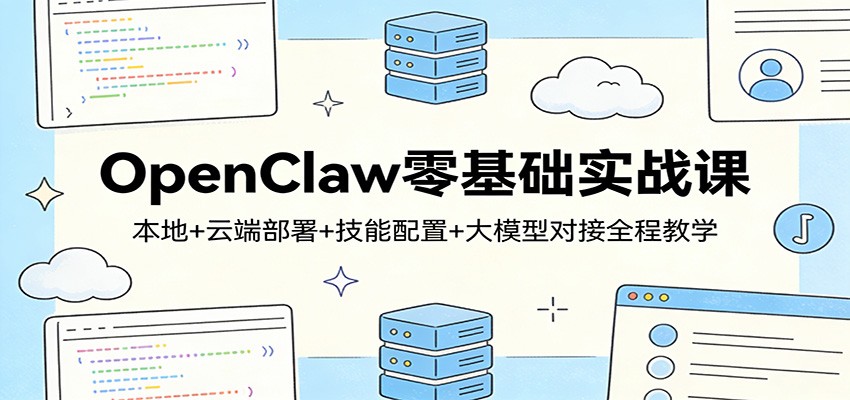 OpenClaw零基础实战课：本地+云端部署+技能配置+大模型对接全程教学-好运多多