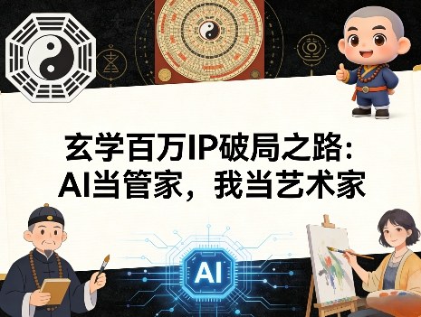 玄学百万IP破局之路：AI当管家，我当艺术家-好运多多
