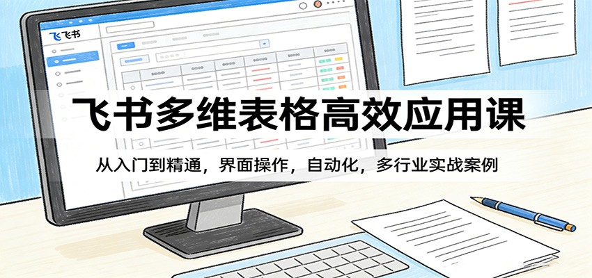 飞书多维表格高效应用课：从入门到精通，界面操作，自动化，多行业实战案例-好运多多