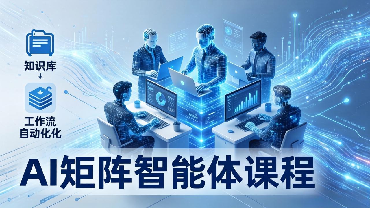 AI矩阵智能体实战：100个数字员工批量生产内容，文本知识库+工作流自动化全搞定-好运多多
