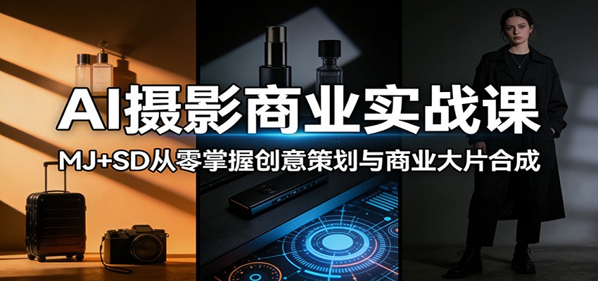 AI摄影商业实战课：MJ+SD从零掌握创意策划与商业大片合成-好运多多