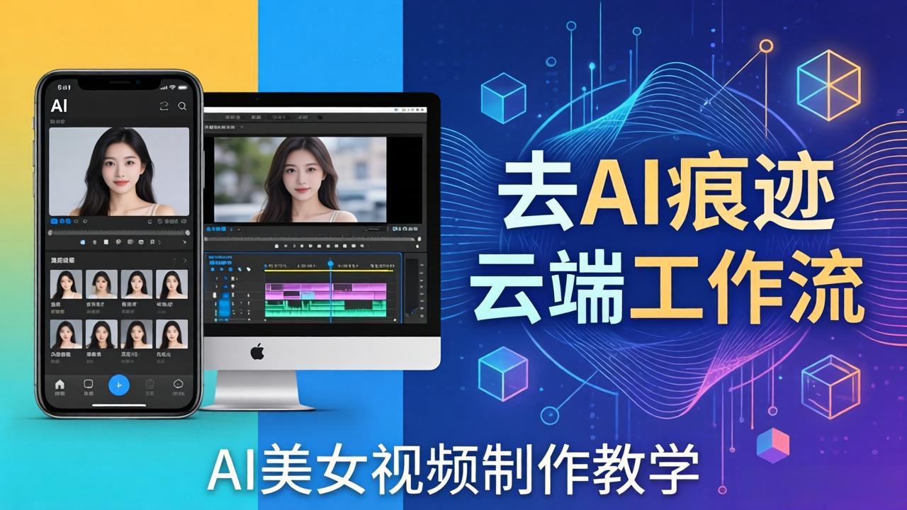 AI美女视频制作教学：去AI痕迹，云端工作流出图，手机电脑均可，不需要配置-好运多多