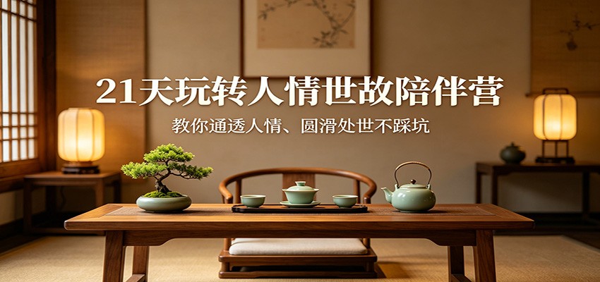 21天玩转人情世故陪伴营：教你通透人情、圆滑处世不踩坑-好运多多