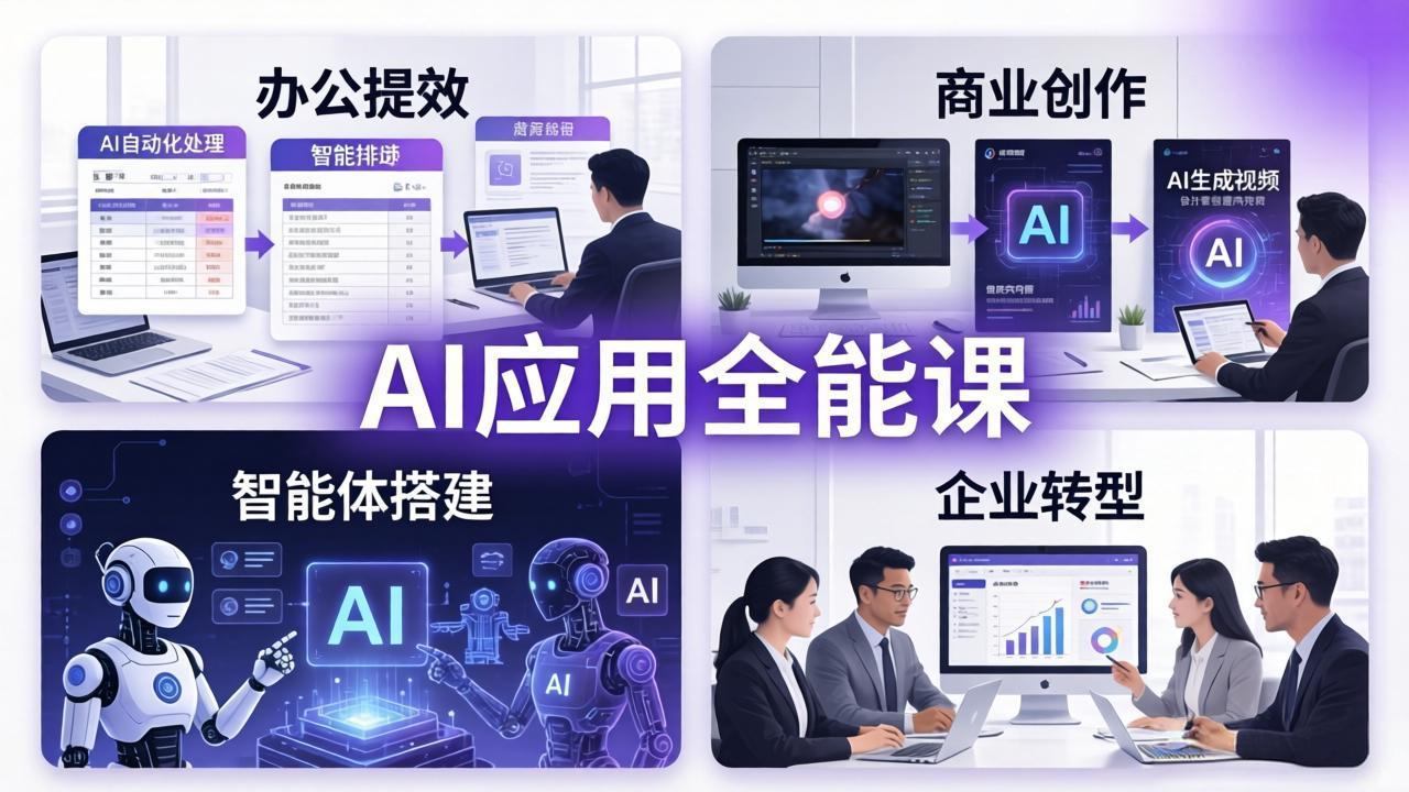 AIGC 应用师全能课-更新：办公提效、商业创作、智能体搭建、企业转型，一站式学会AI应用-好运多多