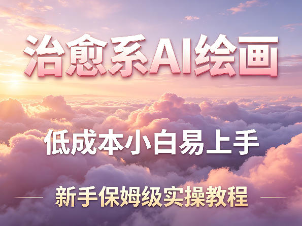 治愈系AI绘画提示词项目，低成本小白易上手，每天10分钟，新手保姆级实操教程-好运多多