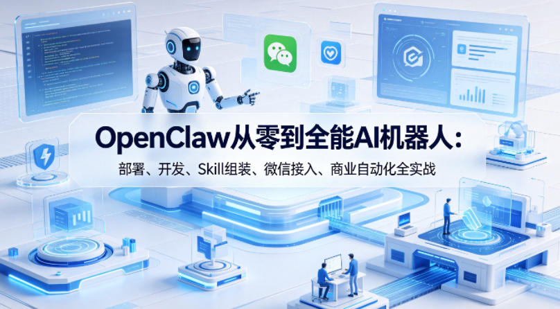 OpenClaw从零到全能AI机器人：部署、开发、Skill组装、微信接入、商业自动化全实战-好运多多