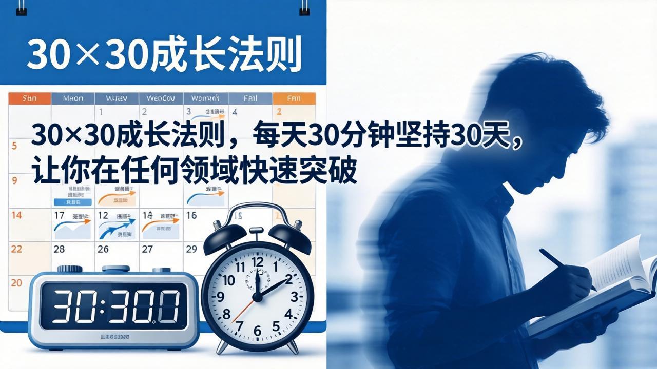 付费文章：30×30成长法则，每天30分钟坚持30天，让你在任何领域快速突破-好运多多