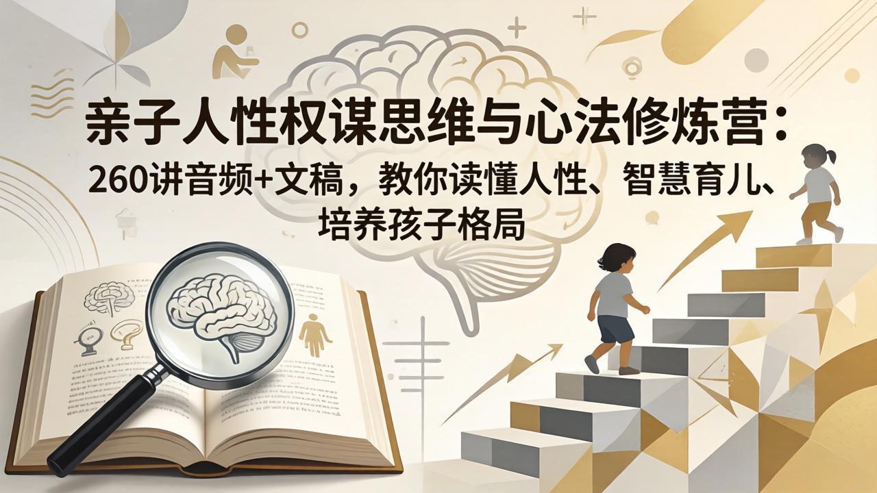 亲子人性权谋思维与心法修炼营：260讲音频+文稿，教你读懂人性、智慧育儿、培养孩子格局-好运多多