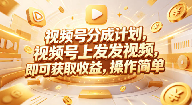 视频号分成计划，599元众筹的Red团队课程，视频号上发发视频，即可获取收益，操作简单-好运多多