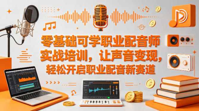 零基础可学职业配音师实战培训，让声音变现，轻松开启职业配音新赛道-好运多多