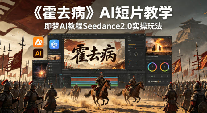 《霍去病》AI短片教学，即梦AI教程Seedance2.0实操玩法-好运多多