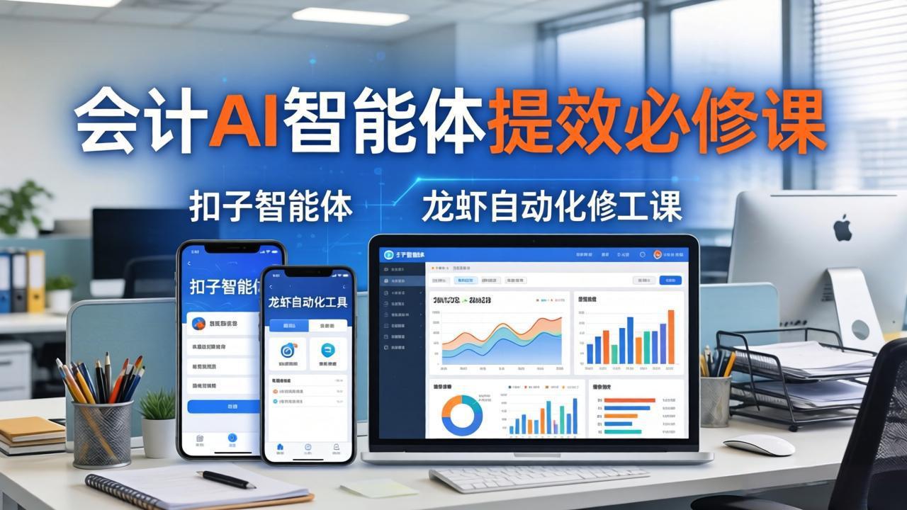 财务会计AI智能体提效必修课：扣子智能体+龙虾自动化+报表分析，一站式提升财务工作效率-好运多多
