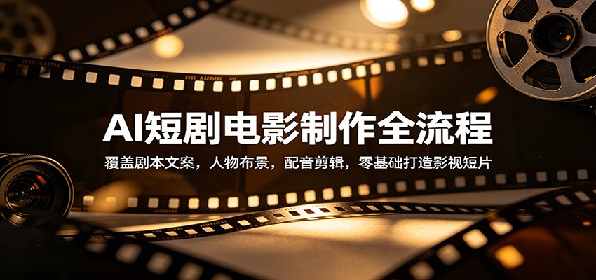 AI短剧电影制作全流程：覆盖剧本文案，人物布景，配音剪辑，零基础打造影视短片-好运多多