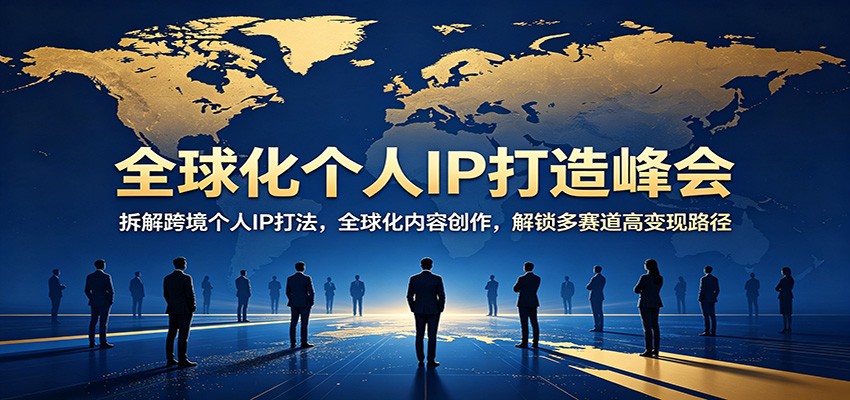 全球化个人IP打造峰会：拆解跨境个人IP打法，全球化内容创作，解锁多赛道高变现路径-好运多多