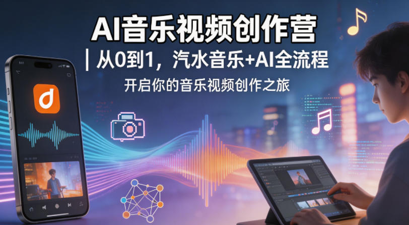 AI音乐视频创作营｜从0到1，汽水音乐+AI全流程，开启你的音乐视频创作之旅-好运多多