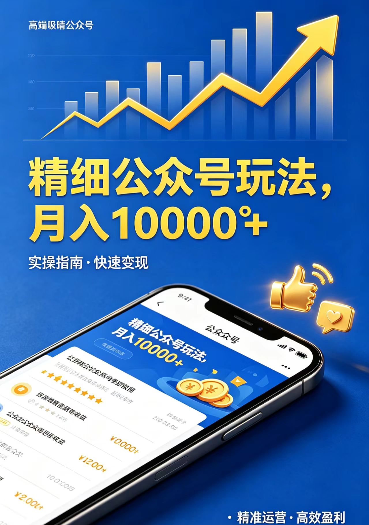 精细公众号玩法，月入10000+，实操指南，快速变现-好运多多