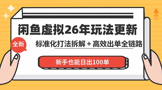 闲鱼虚拟从0到1系统化运营课程：标准化打法拆解 + 高效出单全链路教学，新手也能日出100单-好运多多