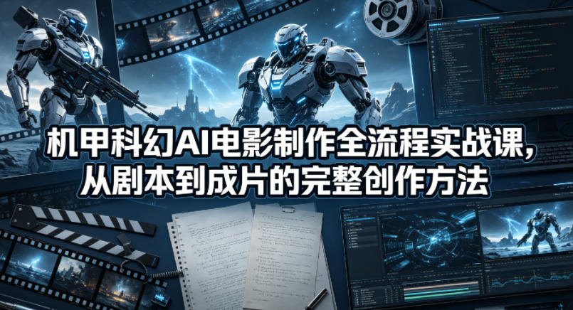机甲科幻AI电影制作全流程实战课，从剧本到成片的完整创作方法-好运多多