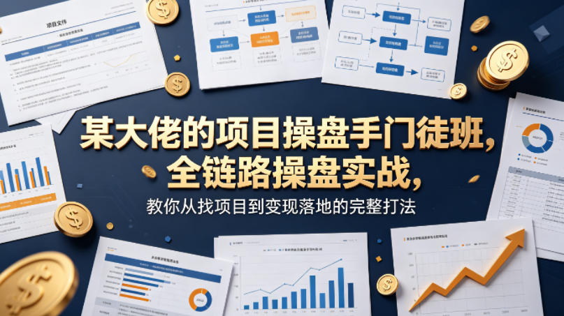 某大佬的项目操盘手门徒班，全链路操盘实战，教你从找项目到变现落地的完整打法-好运多多