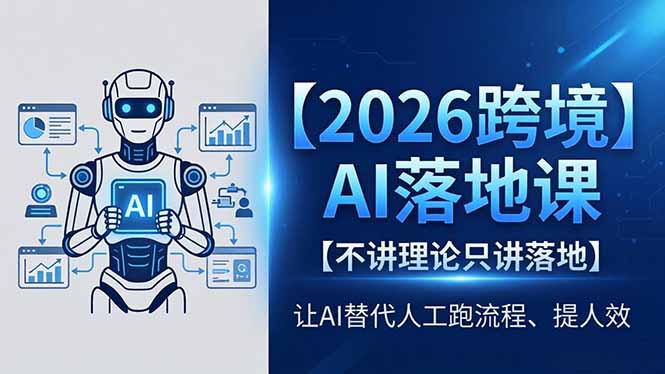 2026跨境AI落地课，不讲理论只讲落地，让AI替代人工跑流程、提人效-好运多多