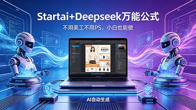 AI自动做电商详情页：Startai+Deepseek万能公式，不用美工不用PS，小白也能做-好运多多