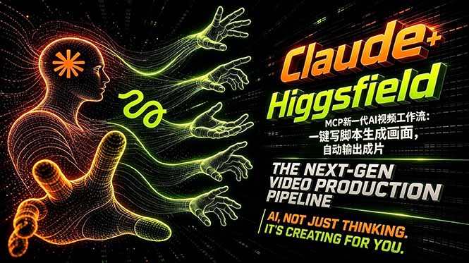 Claude+Higgsfield MCP新一代AI视频工作流：一键写脚本生成画面，自动输出成片-好运多多