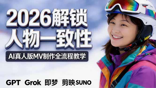 2026独创解锁人物一致性：AI真人版MV制作，不讲空话，不拼概念，全流程实操-好运多多