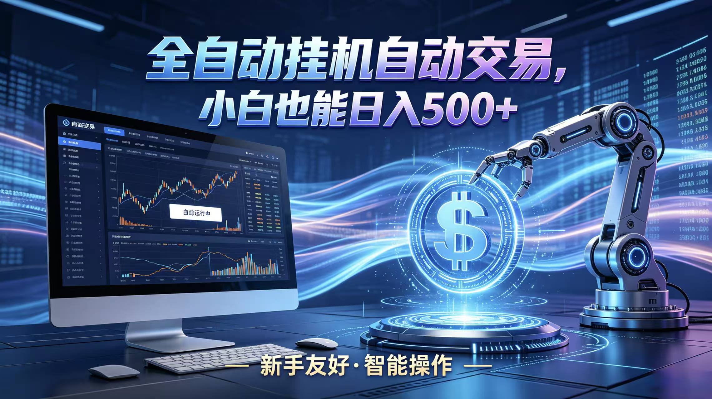 全新智能化交易助手，傻瓜式操作，小白也能快速上手，轻松实现日入500+-好运多多