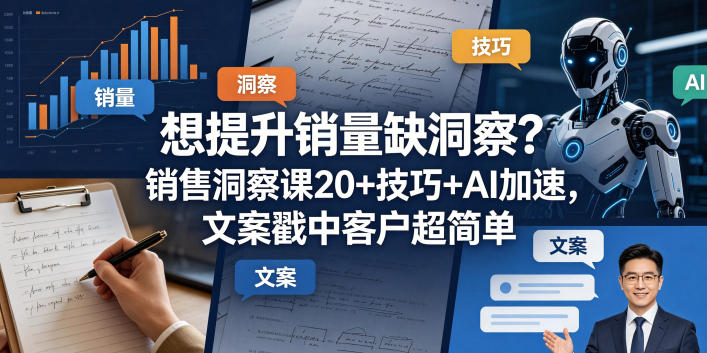 想提升销量缺洞察？销售洞察课20+技巧+AI加速，文案戳中客户超简单【原创双语字幕】-好运多多