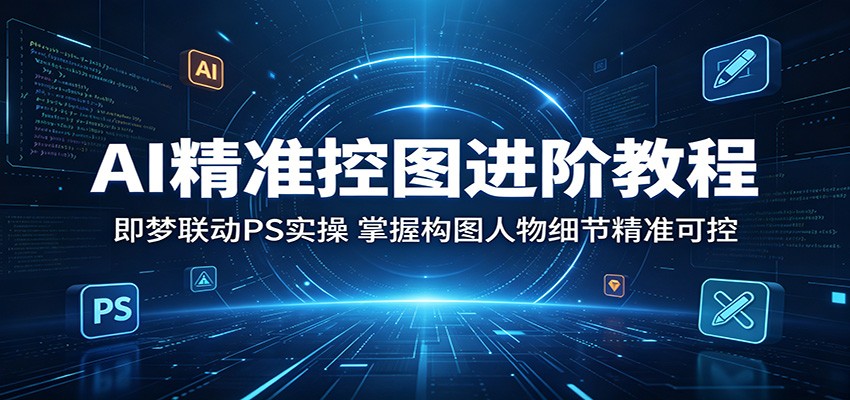 AI精准控图进阶教程：即梦联动PS实操，掌握构图人物细节精准可控-好运多多
