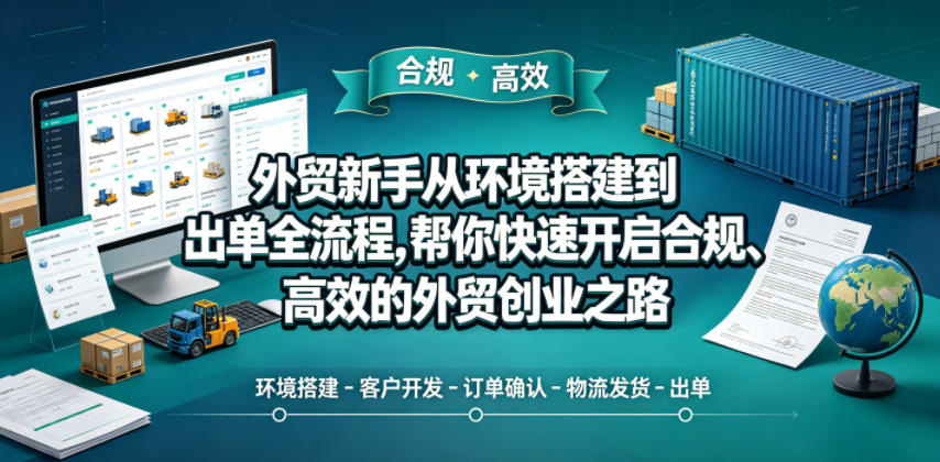 外贸新手从环境搭建到出单全流程,帮你快速开启合规、高效的外贸创业之路-好运多多