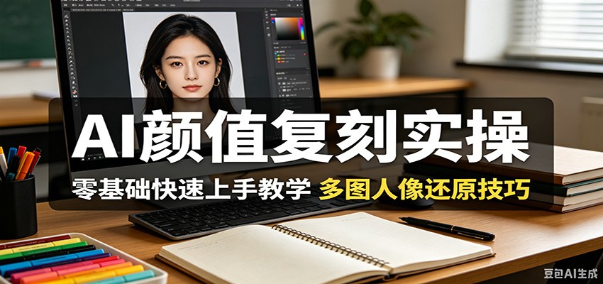 AI颜值复刻实操，零基础快速上手教学，多图人像还原技巧-好运多多