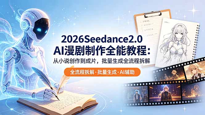 2026Seedance2.0 AI制作全能教程：从小说创作到成片，批量生成全流程拆解-好运多多