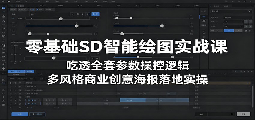 零基础SD智能绘图实战课：吃透全套参数操控逻辑，多风格商业创意海报落地实操-好运多多