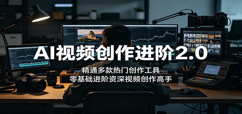 AI视频创作进阶2.0:精通多款热门创作工具,零基础进阶资深视频创作高手-好运多多