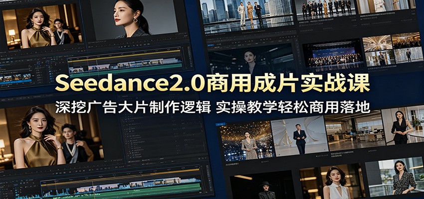 Seedance2.0商用成片实战课:深挖广告大片制作逻辑,实操教学轻松商用落地-好运多多