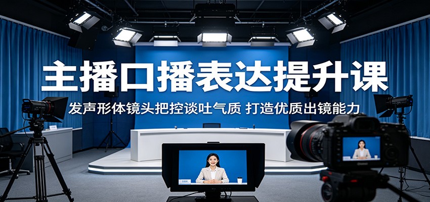 主播口播表达提升课：发声形体镜头把控谈吐气质，打造优质出镜能力-好运多多