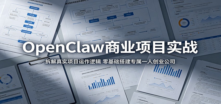 OpenClaw商业项目实战:拆解真实项目运作逻辑,零基础搭建专属一人创业公司-好运多多
