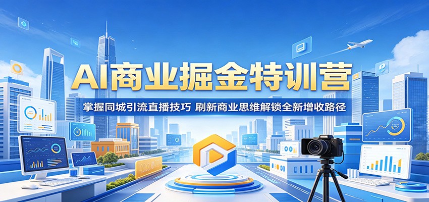 AI商业掘金特训营：掌握同城引流直播技巧，刷新商业思维解锁全新增收路径-好运多多