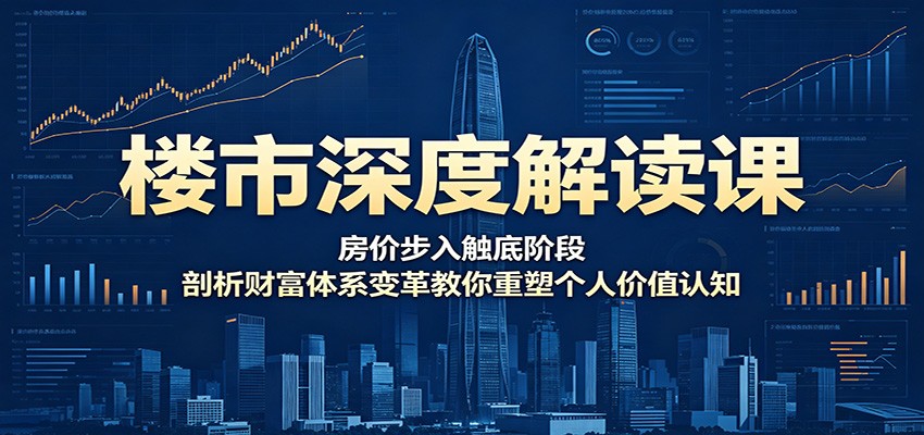楼市深度解读课：房价步入触底阶段，剖析财富体系变革教你重塑个人价值认知-好运多多