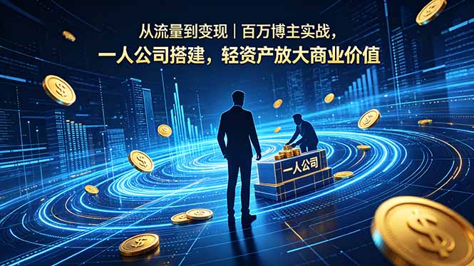 从流量到变现｜百万博主实战，一人公司搭建，轻资产放大商业价值-好运多多