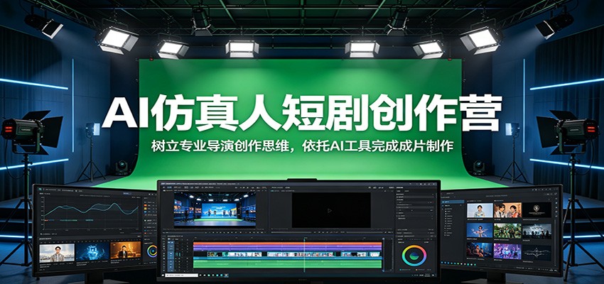 AI仿真人短剧创作营:树立专业导演创作思维,依托AI工具完成成片制作-好运多多