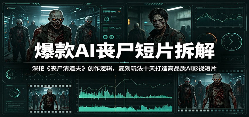 爆款AI丧尸短片拆解：深挖《丧尸清道夫》创作逻辑，复刻玩法快速打造高品质AI影视短片-好运多多