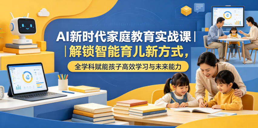AI新时代家庭教育实战课|解锁智能育儿新方式,全学科赋能孩子高效学习与未来能力-好运多多