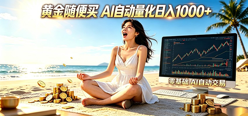 黄金随便买？AI自动外汇量化交易 在家当皇帝 日入1000+-好运多多