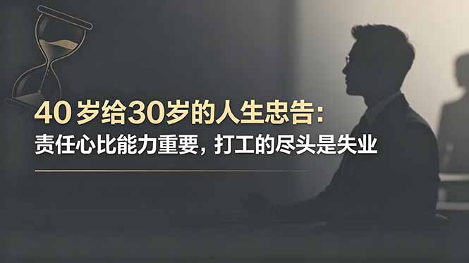 付费文章:40岁给30岁的人生忠告:责任心比能力重要,打工的尽头是失业-好运多多