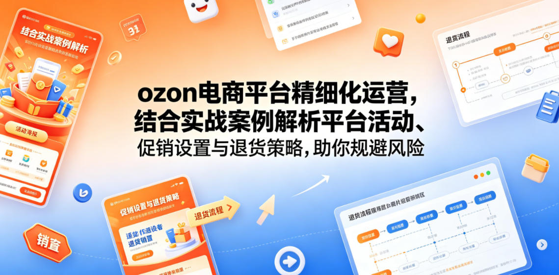 ozon电商平台精细化运营,结合实战案例解析平台活动、促销设置与退货策略,助你规避风险、提升销量-好运多多